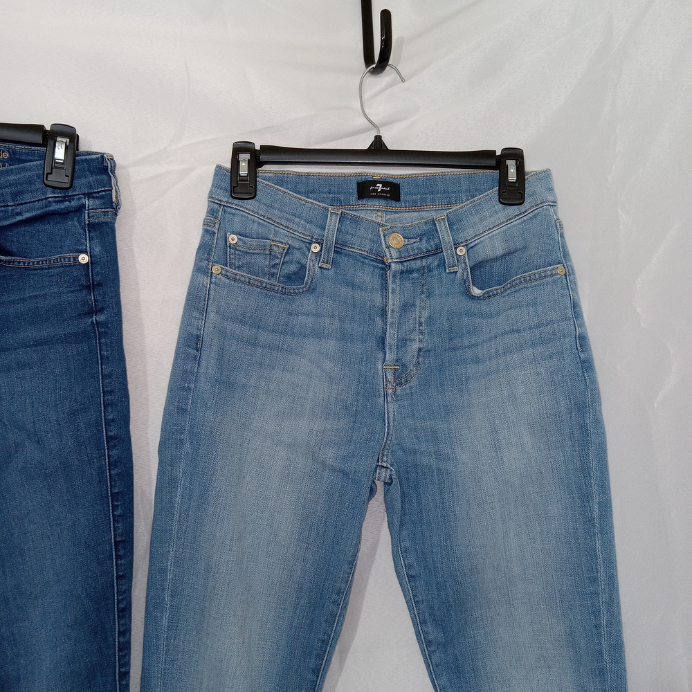 Seven For All Mankind Women’s Jeans (28x29) B(air) And Skinny Ankle (28×28) - Picture 4 of 15
